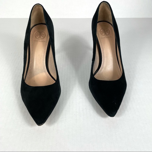 Tory Burch Greenwich Suede Point-Toe Pumps - Picture 3 of 7